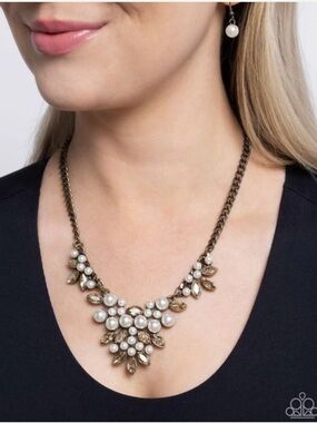 Fresh Facets Brass Necklace